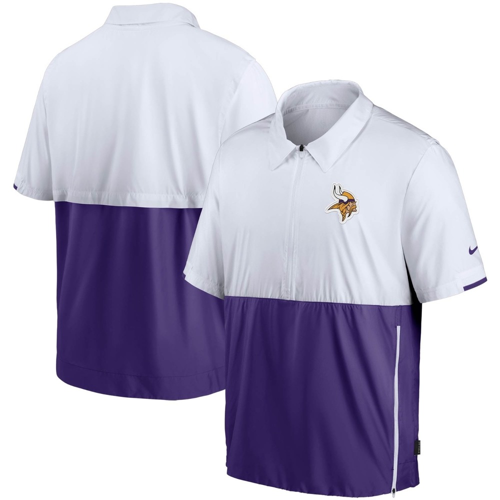 New Nike Minnesota Vikings Mens NFL Football Short Sleeve Jacket Size Medium